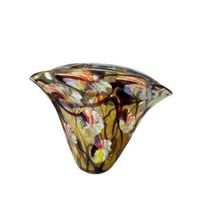 Hand-Blown Murano Style Art Glass Vase SKU 9106